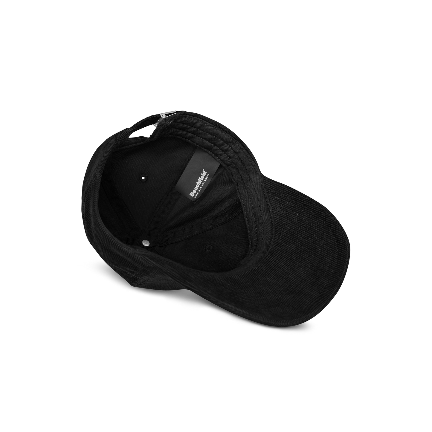 Details of the inner part of the Black Corduroy Hat